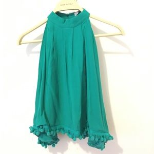 Teal sleeveless shirt